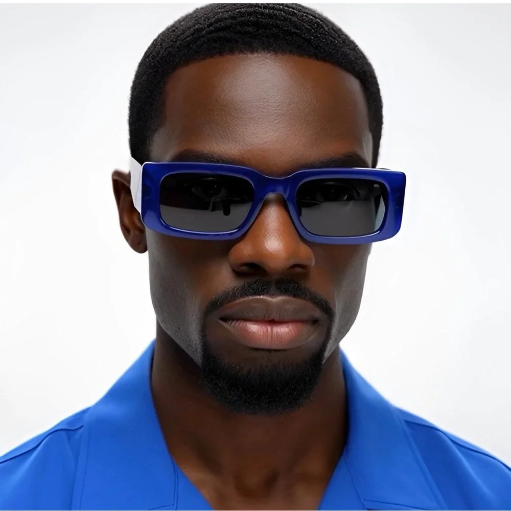 Sunglasses Men Designer Square Black Lens Fashion Shades Classic‎ Retro Lentes